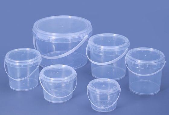 qualità  ISO9001 20l Transparent Plastic Bucket With Thermal Transfer Application fabbrica