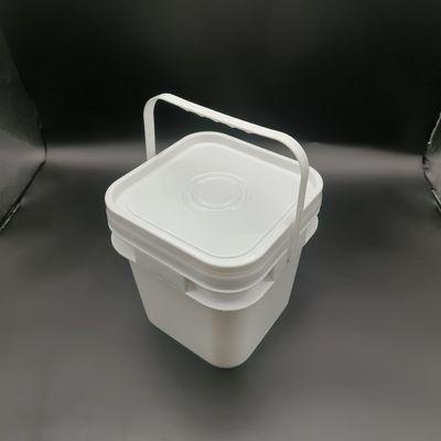 ODM OEM 10 litri di secchi di plastica quadrata con manici resistenti ai prodotti chimici