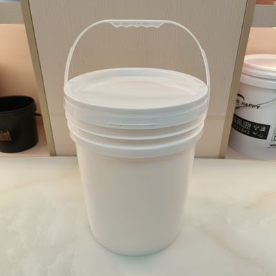 Bottine bianche di plastica di grado alimentare da 5 galloni con coperchio impilabili riciclabili