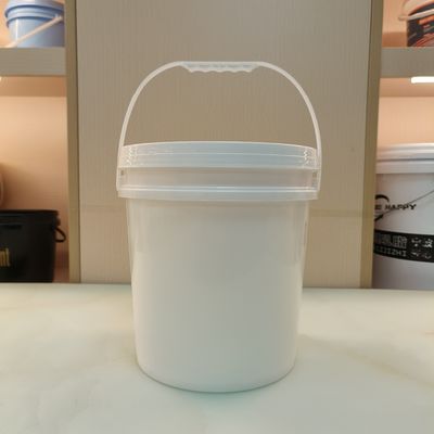 Bottine bianche di plastica di grado alimentare da 5 galloni con coperchio impilabili riciclabili