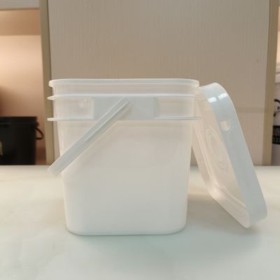 Polipropilene PP 10l cubo di plastica quadrata con coperchio non tossico
