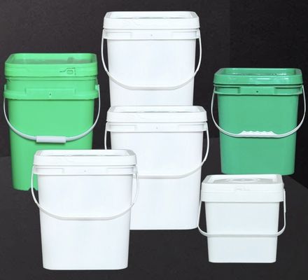 12' Poly Buil Square Storage Bucket Con Copri 2 Lbs