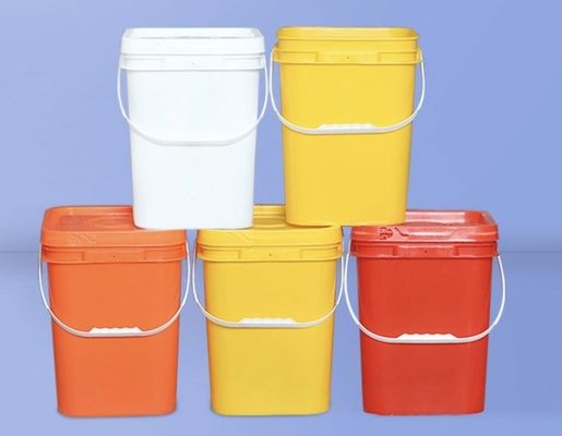 2 libbre Quadrato Food Storage secchi di plastica con coperchi IML Decorazione