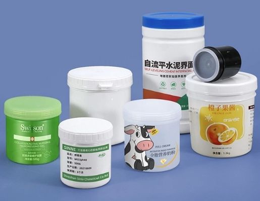 OEM ODM 1-25 litri secchi bianchi per la conservazione degli alimenti con viti sul coperchio
