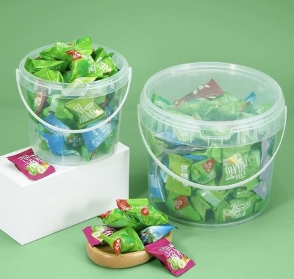 Cucina secchione bianca in plastica da 20 litri con coperchio impilabile