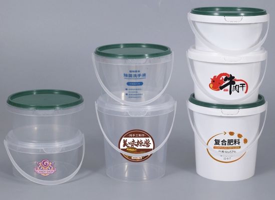 ISO9001 20l secchio di plastica trasparente con applicazione di trasferimento termico