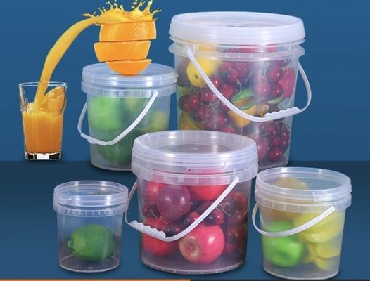 Superficie liscia 5 galloni secchio di plastica trasparente IML Decorazione