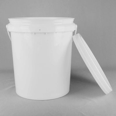 20 litri di secchi bianchi alimentari con coperchio senza BPA approvati dalla FDA