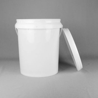Barattolo di vernice in plastica rotondo di 1 gallone reutilizzabile e impermeabile con coperchio
